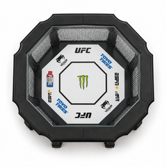 COFFTAGON octagon coffee table styled with the optional sticker pack (illustrative) — view 2